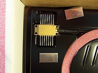 975nm pump laser with FBG stablizer. 120mW at 274mA. With angled 2.5mm fiber connector ferrule. ADC P/N: 975T120.