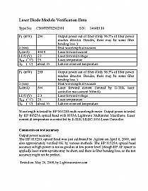 977.5nm  250mW non-grating stabilized pump laser.  Lasertron P/N: CS09775752502091