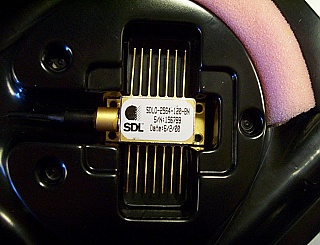 0.98um >120mW kink-free pump laser with FBG stabilizer. JDSU(SDL) product code: SDLO-2564-120-BN.