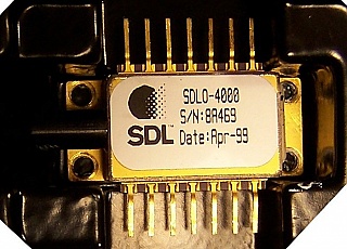 910-925nm >750mW multimode pump laser. High power, high reliability. for double-clad fiber amp. or Raman amp. SLD/JDSU product code: SLDO-4000. Fiber is only 35cm long.