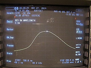 About-825nm near-2mW SLD.   14-pin DIL package.  Superlum model: SLD-381