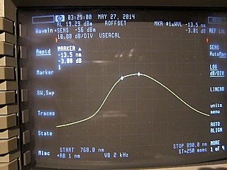 About-825nm near-2mW SLD.   14-pin DIL package.  Superlum model: SLD-381