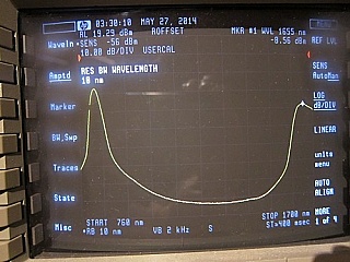 About-825nm near-2mW SLD.   14-pin DIL package.  Superlum model: SLD-381