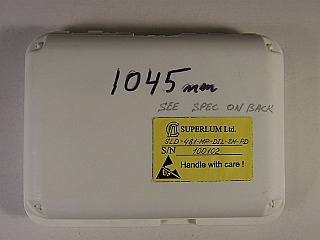 1045nm 3mW SLD.   14-pin DIL package.  Superlum model: SLD-481-MP-DIL-SM-PD.  Manufacture test data shows 1045nm center, FWHM 50.5nm