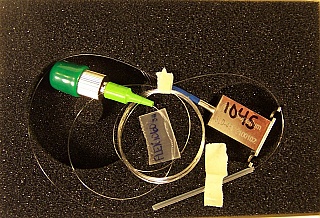 1045nm 3mW SLD.   14-pin DIL package.  Superlum model: SLD-481-MP-DIL-SM-PD.  Manufacture test data shows 1045nm center, FWHM 50.5nm