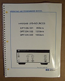 1300nm >-20dBm Broadband LED  Source. With ST optical interface.   Model: HP8154B. OPT. 002 and OPT.011