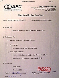 AFC C/L-BAND - BOOSTER Amplifier, SRFA1516BTR1SC-MUX