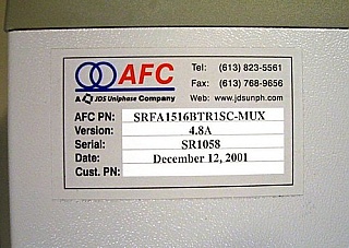 AFC C/L-BAND - BOOSTER Amplifier, SRFA1516BTR1SC-MUX