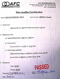 AFC C/L-BAND - BOOSTER Amplifier, SRFA1516BTR1SC-MUX