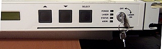 Fiber booster amplifier, EDFA 22dBm C-band benchtop instrument. Flat gain. Antec model: LLOA-22B.  With Warning message, 'Sell As Is', 'No return'