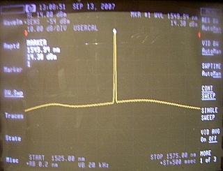 Corning fiber amplifier demonstrator,  >14dBm flat over C-band at 4dBm input. With ILX 200mA laser driver ($650) and 2A Temperature controller ($630) instruments, and EDFA module ($450).