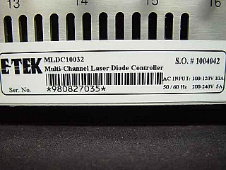 E-tek MLDC-1032 laser controller with 6 of Dual LDD-TEC modules