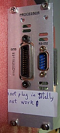 Newport remote processor card (GPIB/RS232 card). Enclosure is missing. 'Sell as parts'.