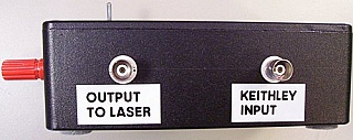 Voltage controlled current source. Customized laser driver. +/-5V dc input