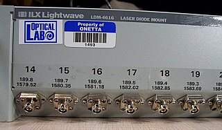 ILX LDM-4616  16-channel laser mount fixture. Including all 16 pairs of cables. Sample B