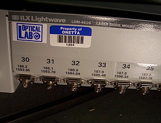 20mW L-band 100GHz DWDM lasers, 1592.95nm to 1605.74nm, laser can sell separately. Acquired from closed Bookham (Nortel laser group).