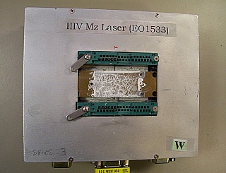 Customized laser test fixture, for laser with integarted IIIV MZ modulator (EO1533). 'Sell as is', no return