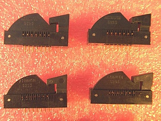 7-pin butterfly terminal/socket with clamp,  to make 7-pin or 14-pin butterfly laser mount. Azimuth P/N: P/N: 5253-100-7-R2. One plastic teeth is missing or heavily bent. `Sell As Is`, `No Return`.