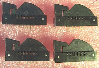 7-pin butterfly terminal/socket with clamp,  to make 7-pin or 14-pin butterfly laser mount. Azimuth P/N: P/N: 5253-100-7-S2. One plastic teeth is missing or heavily bent. `Sell As Is`, `No Return`.