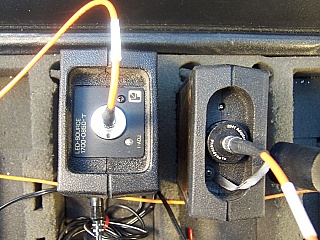 Photodyne optical fiber loss Test Kit. With optical source 9XT and optic power meter 17XTF.  With carrying case.
