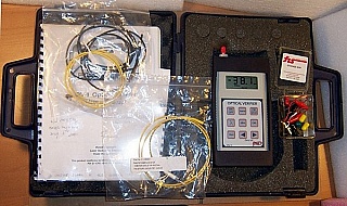 FIS Optical Verifier OV-1. Return loss & insertion loss test set. With 1.3/1.55um lasers and 850/1310/1550nm power meter. PN:9029-0000.