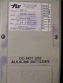 FIS Optical Verifier OV-1. Return loss & insertion loss test set. With 1.3/1.55um lasers and 850/1310/1550nm power meter. PN:9029-0000.