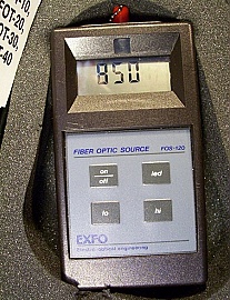 EXFO FOT/FOS Fiber-Optic Tester . With 0.85um LED (FOS-121) and 780/850/1300/1310/1550nm power meter(FOT-12A).