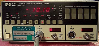 HP/Agilent 8152A optical average power meter.