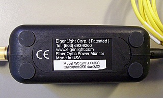 EigenLight 420 Power Monitor, -40 dBm to +20 dBm. 1.3/1.55um