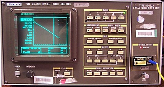 ANDO AQ-1720 Optical FiberOptic Analyzer with 1.3um single-mode fiber plug-in module AQ1723. OTDR