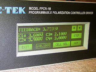 E-Tek FPCR-1B Programmable Polarization Controller Driver, with 1550nm Polarization Controller module: FPCR223144133