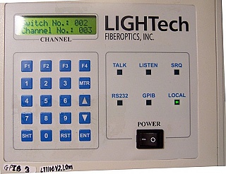 LT-1100 4x40 1550nm SM fiber optic switch, with LCD display.   LIGHTech  P/N: N440LM5G