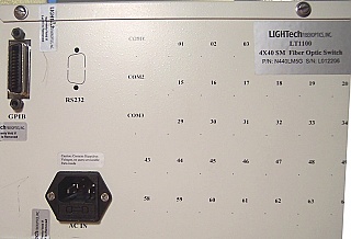 LT-1100 4x40 1550nm SM fiber optic switch, with LCD display.   LIGHTech  P/N: N440LM5G