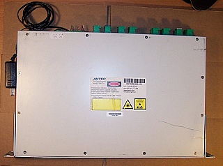 Quad 2x2 optical latching switch. With 16 SC/APC adapters. Antec P/N: LLOS-RM 253348. Verified working well at 1550nm