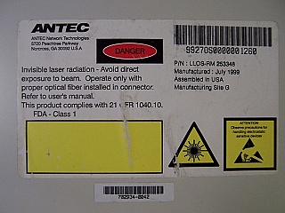 Quad 2x2 optical latching switch. With 16 SC/APC adapters. Antec P/N: LLOS-RM 253348. Verified working well at 1550nm