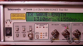Tektronix ST2400 2.4Gb/s SDH/SONET Test Set. With 2.4Gb transmitter with both 1550nm and 1308nm lasers, with 2.4Gb receiver.
