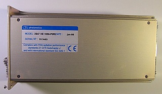 Photonetics TUNICS-MC Chassis Model 3647RA00 mainframe with two 3647HE1550-P6RL tunable laser modules. >6dBm laser tunable over 1500 - 1580 nm. FC/APC SMF optical interface.  1pm high resolution.