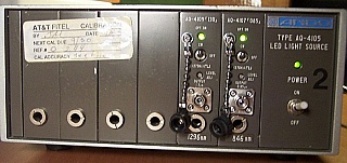 0.85um and 1.3um LED light source, with AQ-4105  controller, AQ-4109 and AQ-4107 plug in modules. With FC/PC MMF adapter