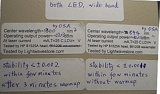 0.85um and 1.3um LED light source, with AQ-4105  controller, AQ-4109 and AQ-4107 plug in modules. With FC/PC MMF adapter