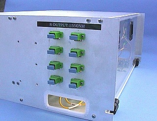 Dual 8-channel 1310nm/1550nm singlemode laser source,