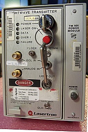 Lasertron QLX-1000 Lightwave transmitter, marked 1529.8nm, laser source is not working.