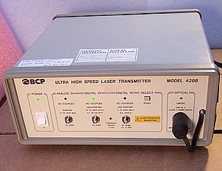 BCP 420B-33ST 1534.06nm 3.0 GHz DFB Laser Transmitter. With FC/PC fiber connector on front panel. See photos below for actual equipment.