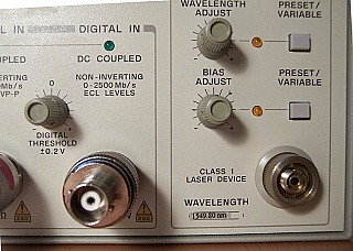 Agilent 83430A 2.5Gb Lightwave transmitter. 1549.8nm, about 1mW DFB laser source.