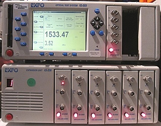 EXFO IQ-206 Optical Expansion Unit, Optionally with six IQ-2400 3dBm WDM laser source plug-in modules