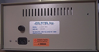 JDS benchtop stabilized 1299.7nm/1549nm laser source, FC/PC adapter,  FP laser with multimode lasing.