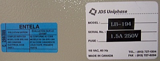 JDS benchtop stabilized 1309nm/1474nm/1556nm laser source, FC/PC adapter ,  FP laser with multimode lasing. Output power of the middle port and right port is 3dB lower than left port.