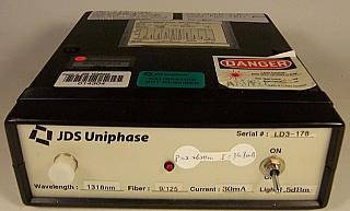 JDS 1319.7nm laser source. About 2.6dBm. Assembled by JDS.