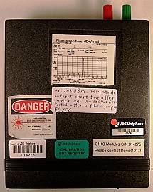 JDS 1309.06nm laser source. About -0.2dBm. Assembled by JDS.