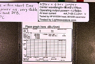 JDS 1483nm laser source. About 0dBm. Assembled by JDS.