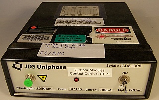 JDS 1550.032nm laser source. About -2.76dBm.  'Sell As Is'. Assembled by JDS.